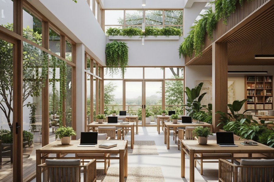 Đơn Vị Thiết Kế Nội Thất Văn Phòng tại Cần Giờ thân thiện môi trường