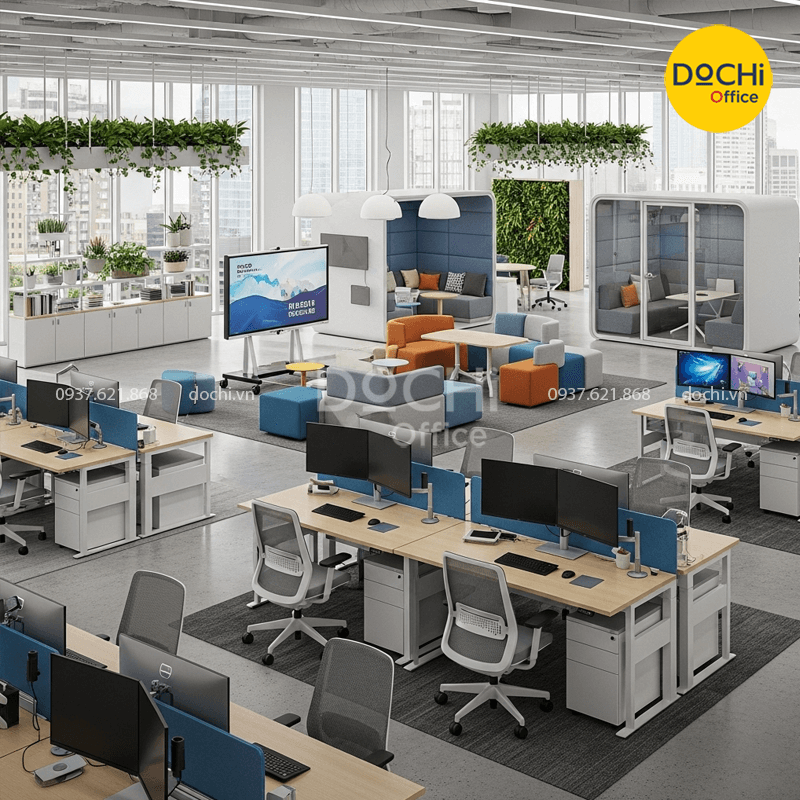 Lợi ích khi áp dụng các xu hướng thiết kế nội thất văn phòng mới vào thực tiễn