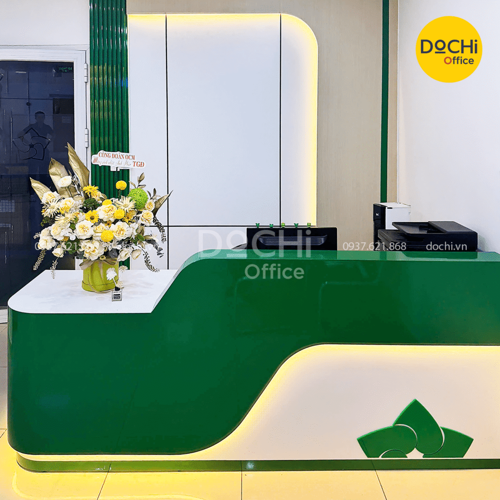 Khu vực lễ tân - Điểm nhấn đầu tiên của doanh nghiệp