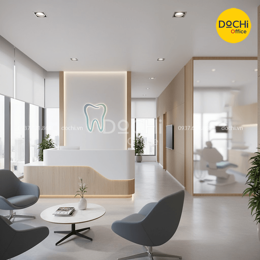 Bố trí nội thất văn phòng nha khoa theo từng khu vực