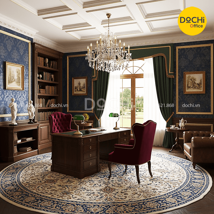 Một số mẫu thiết kế nội thất văn phòng cổ điển sang trọng và đẳng cấp