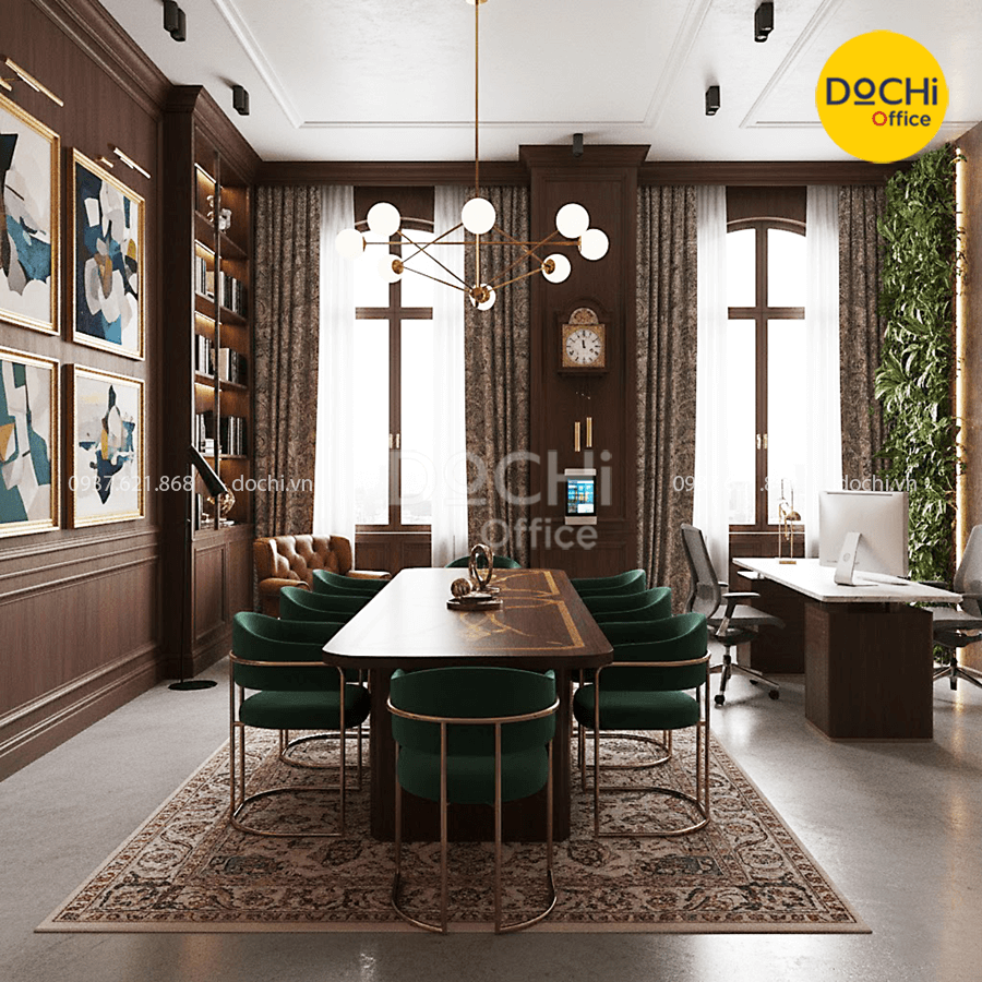 Không gian văn phòng cổ điển kết hợp hiện đại