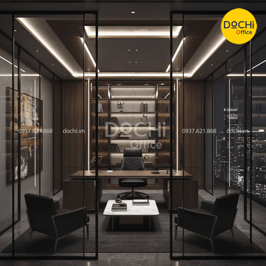 Mẫu thiết kế nội thất văn phòng giám đốc