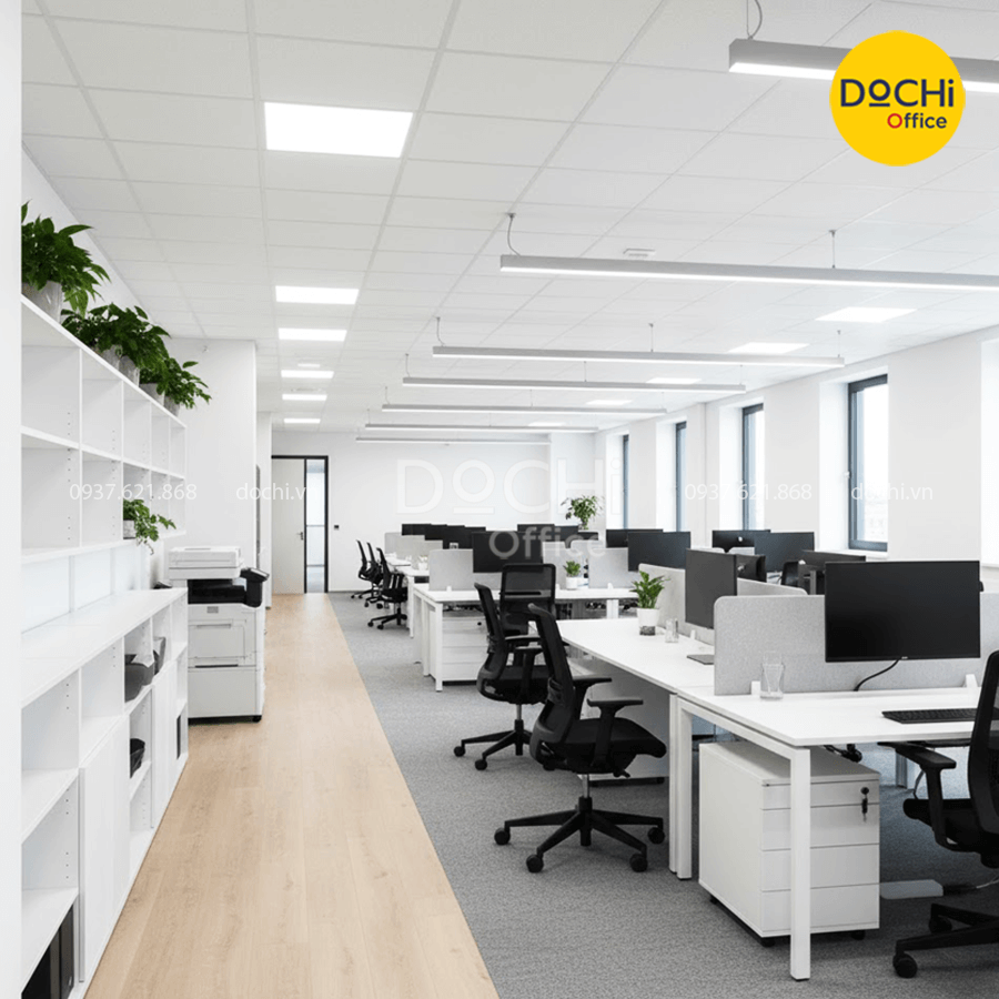 Mẫu thiết kế nội thất văn phòng làm việc cho nhân viên