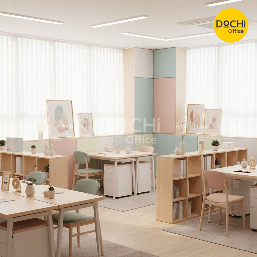 Mẫu thiết kế nội thất văn phòng phong cách Hàn Quốc