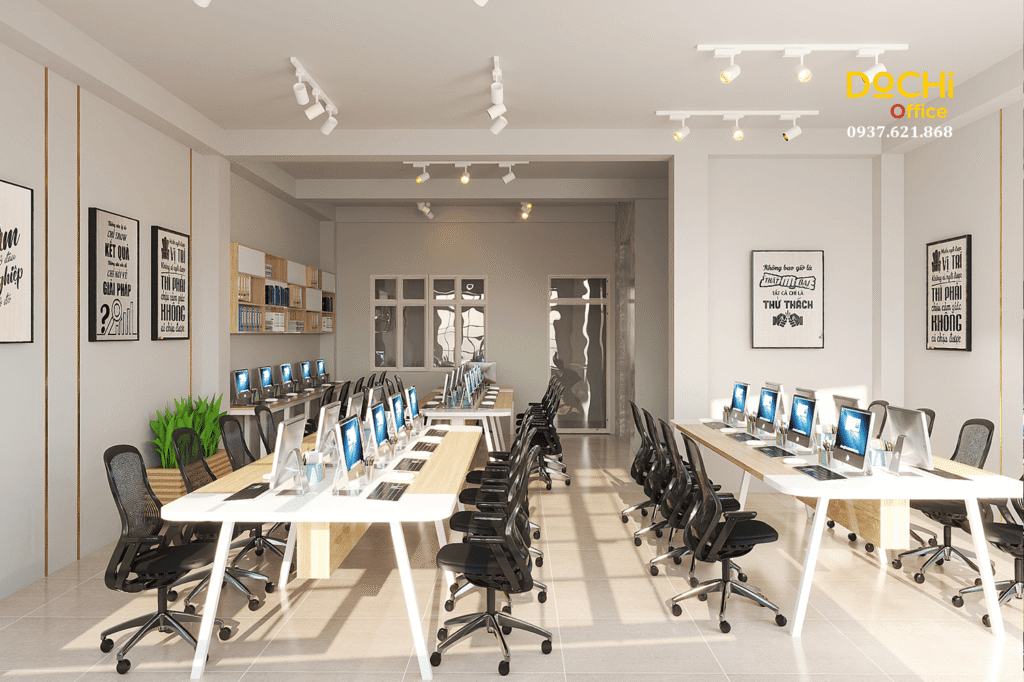 Mẫu văn phòng bất động sản theo không gian mở