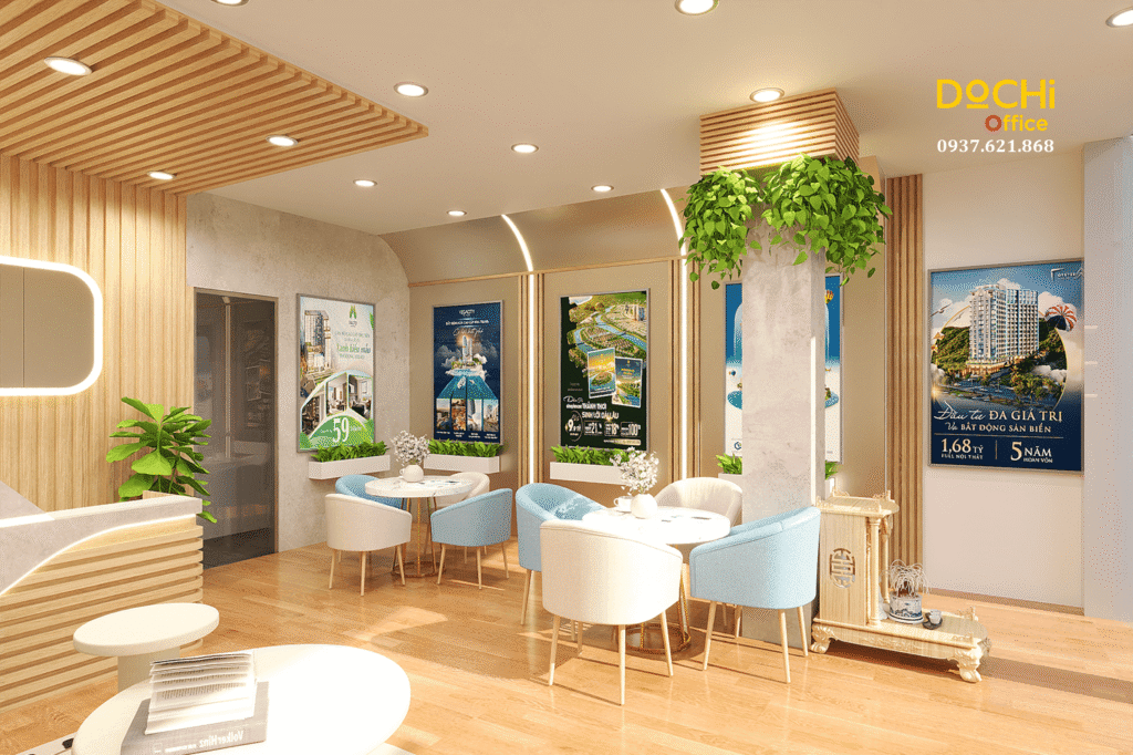 Mẫu văn phòng bất động sản không gian xanh