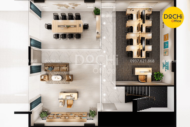 Thiết kế nội thất văn phòng công ty CNC Tech Bình Dương (127m2)