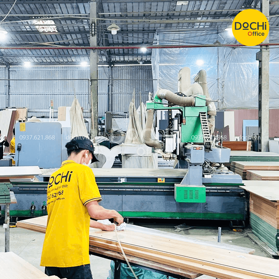 Quy trình sản xuất nội thất gỗ công nghiệp tại DOCHI OFFICE