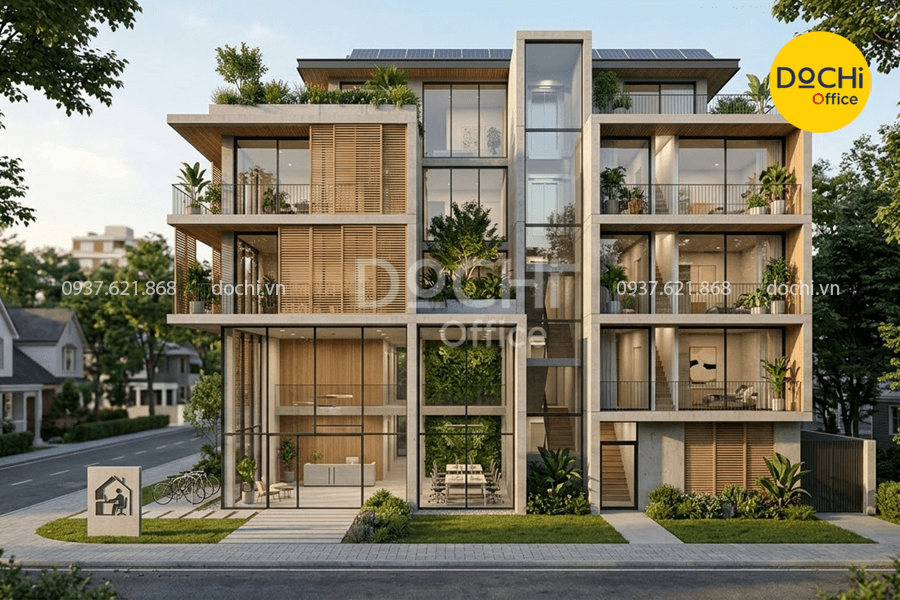 7+ Mẫu thiết kế nhà kết hợp văn phòng hiện đại