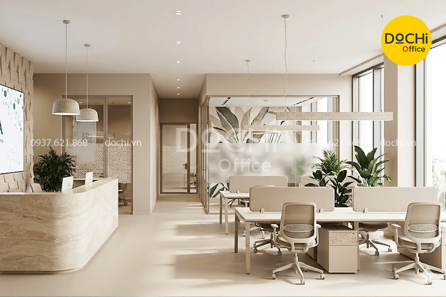 Mẫu thiết kế nội thất văn phòng công ty dược sang trọng