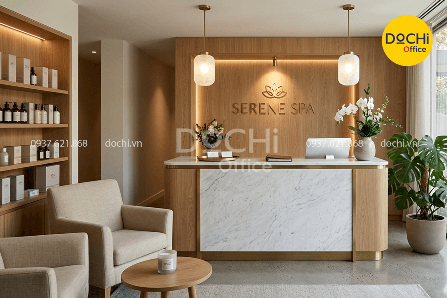 Nội thất quầy lễ tân cho Spa