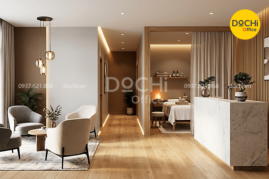 Mẫu thiết kế nội thất Spa hiện đại, sang trọng