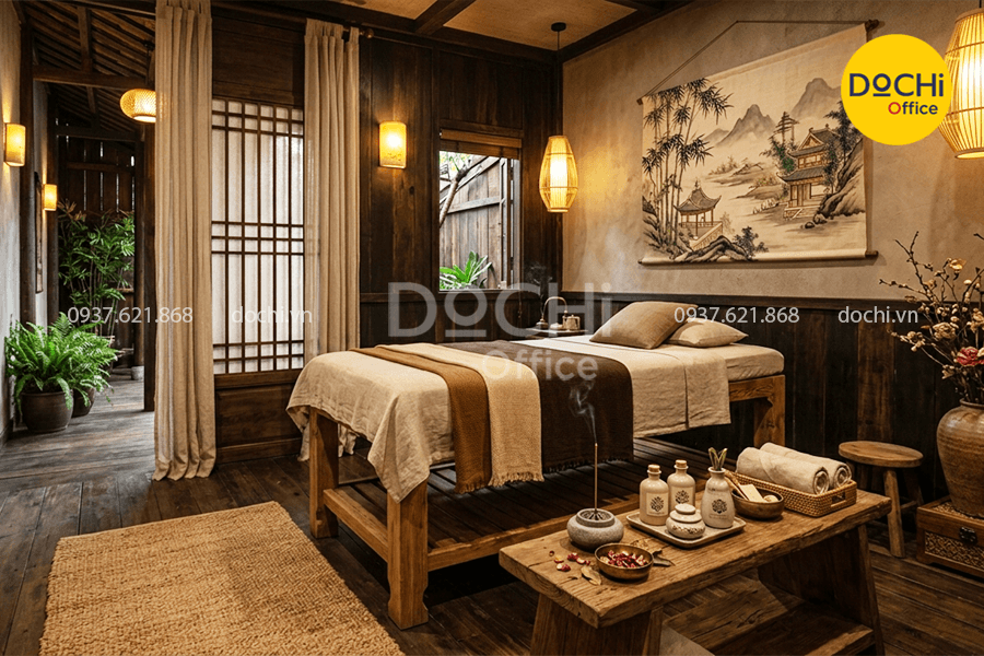 Mẫu thiết kế nội thất Spa phong cách truyền thống