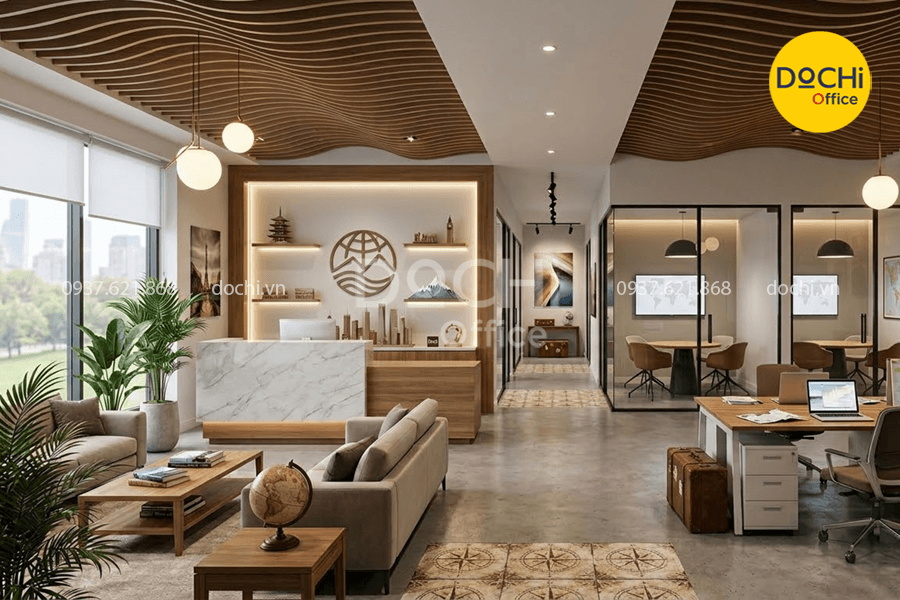 Tại sao thiết kế văn phòng công ty du lịch lại quan trọng?