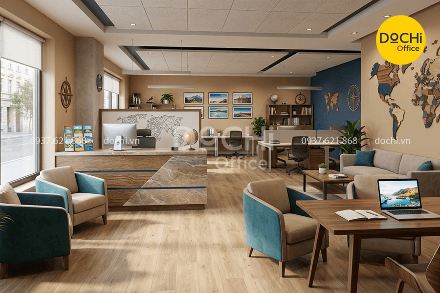 Lưu ý khi thiết kế văn phòng công ty du lịch