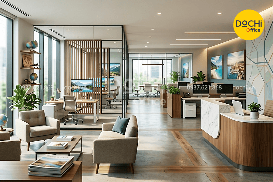 Các tiêu chuẩn và nguyên tắc thiết kế văn phòng công ty du lịch