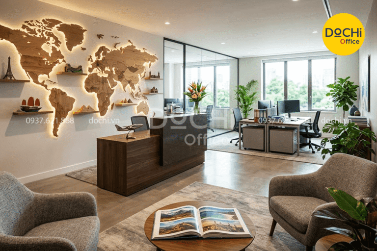 Tổng hợp từ A-Z bí quyết thiết kế văn phòng công ty du lịch chuyên nghiệp, hút khách