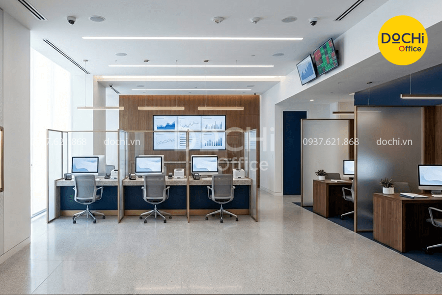 Thiết kế văn phòng giao dịch công ty Ngân hàng – Tài chính