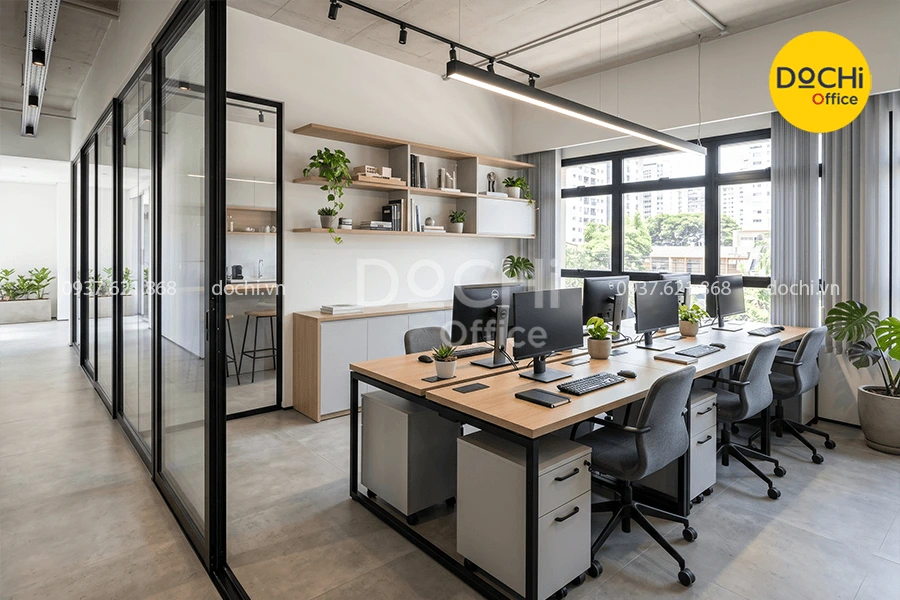 Thiết kế nội thất văn phòng 30m2 hiện đại, thông minh