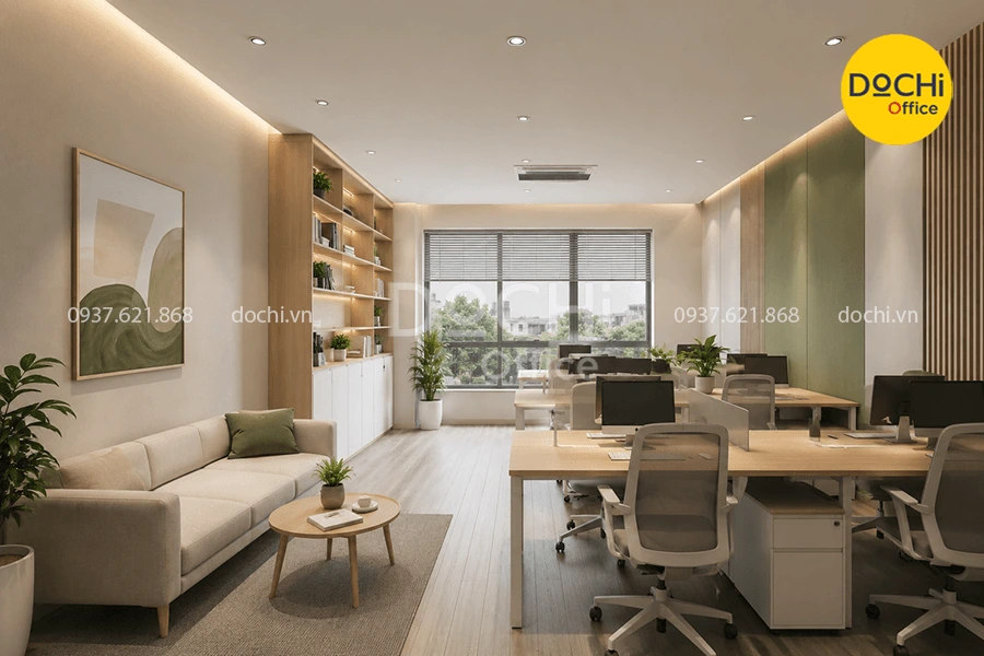Phối màu nội thất hài hòa, trung tính