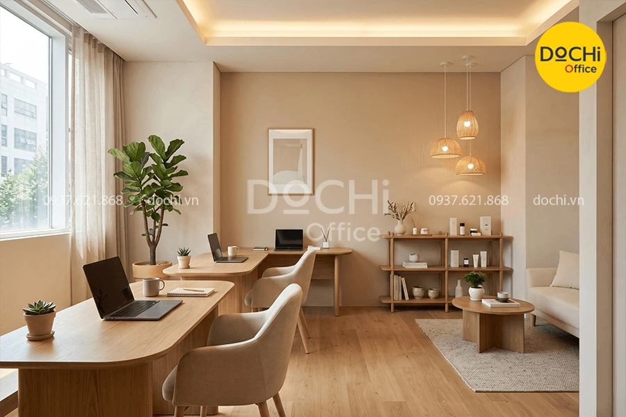 Mẫu nội thất văn phòng 30m2 phong cách Hàn Quốc