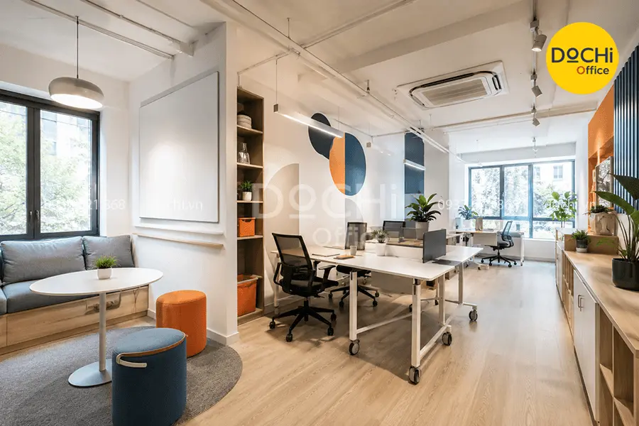 Mẫu nội thất văn phòng 30m2 sáng tạo, năng động